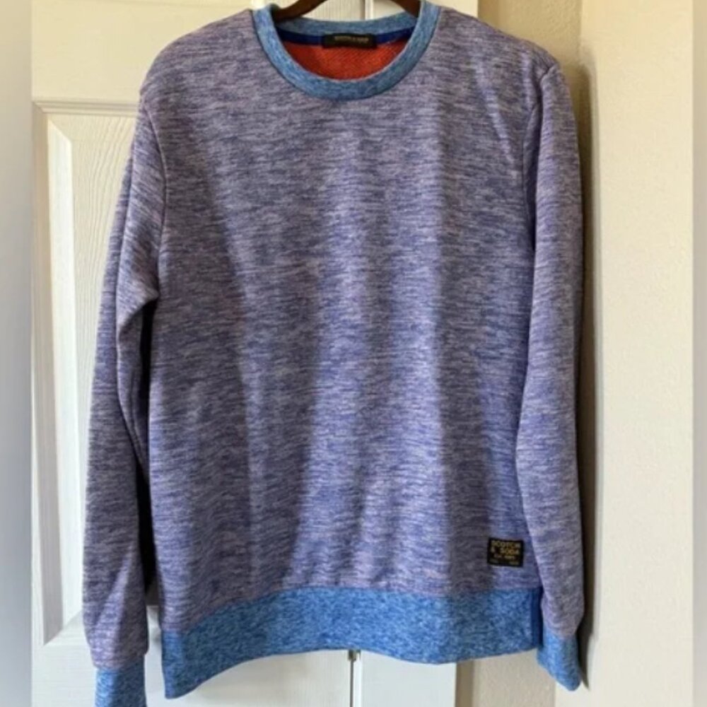 Scotch and Soda Men's Small Melange Regular Fit Long Sleeve Crewneck Sweater